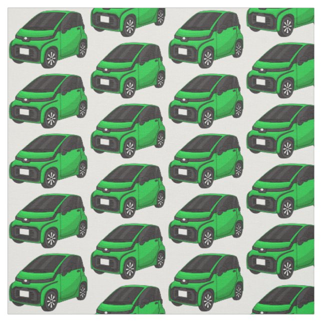 Tecido Carro verde e fino (Modelo)
