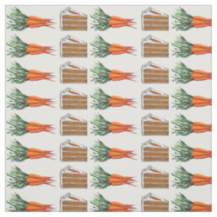 Tecido Carrot Cake Slice Carrocos de Laranja Frescos Comi