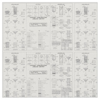 Tecido Carta da construção do cocktail/USDA
