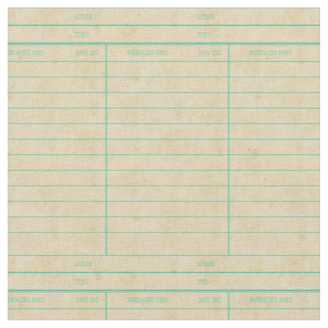 Tecido Cartão devido retro da data do livro da biblioteca (Detalhe)