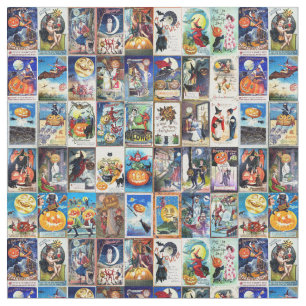 Tecido Cartão do vintage do Dia das Bruxas