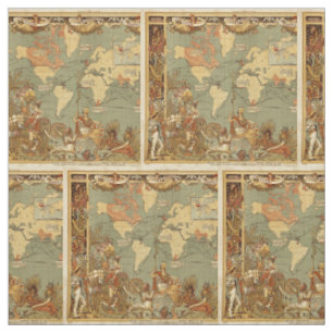 Tecido Cartaz do Mapa Mundial do Império Britânico de 188