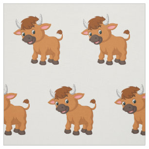 Tecido Cartoon baby ox