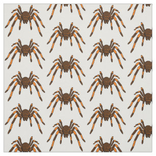 Tecido Cartoon de aranha-do-marrom e-laranja-acastanhado