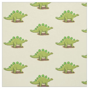 Tecido Cartoon de dinossauros de stegossauro engraçado