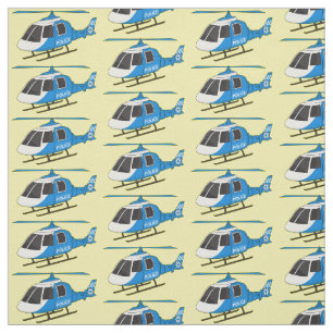 Tecido Cartoon de helicóptero do Departamento de Polícia