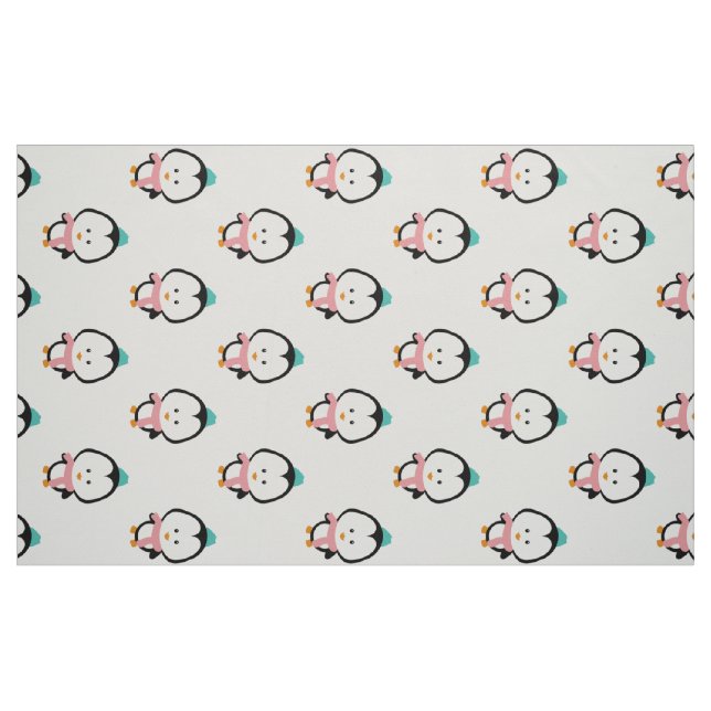 Tecido Cartoon de pinguim bonito (Fat Quarter)