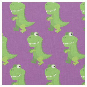 Tecido Cartoon de T-Rex Dino para Crianças de Dinossauro
