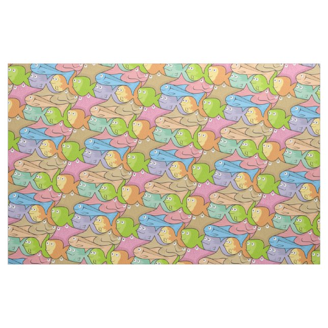 Tecido Cartoon Fishes (Fat Quarter)