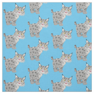 Tecido Cartoon lince lince de lince