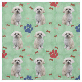 Tecido Cartoon Maltês