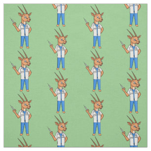 Tecido Cartoon médico de antílope Gemsbok