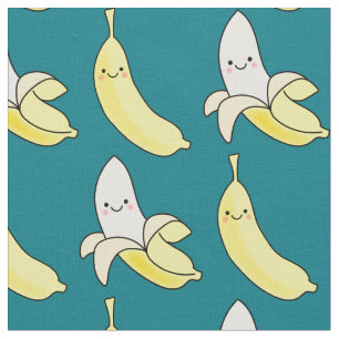 Tecido Cartoon para crianças de Banana Kawaii