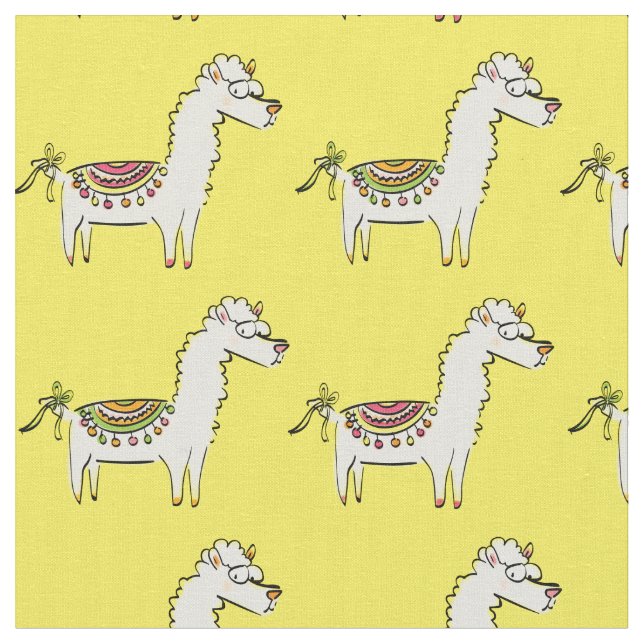 Tecido Cartoons Cute Llama (Detalhe)