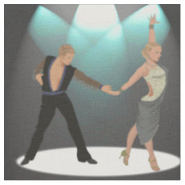 Tecido Casal Latin dos dançarinos do salão de baile com