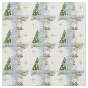 Tecido Casamento de Natal Branco