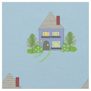 Tecido Casas De Cozy