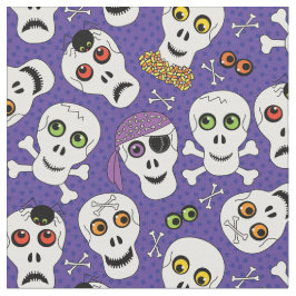Tecido Cascas bonitas de Halloween em roxo