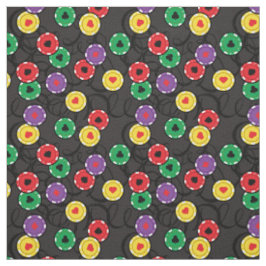 Tecido Casino Poker Chips Coloridos Cinzas Patternadas Fu