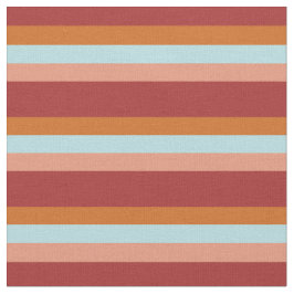 Tecido Castanho, Chocolate, Azul Pó e Linhas de Salmão Es