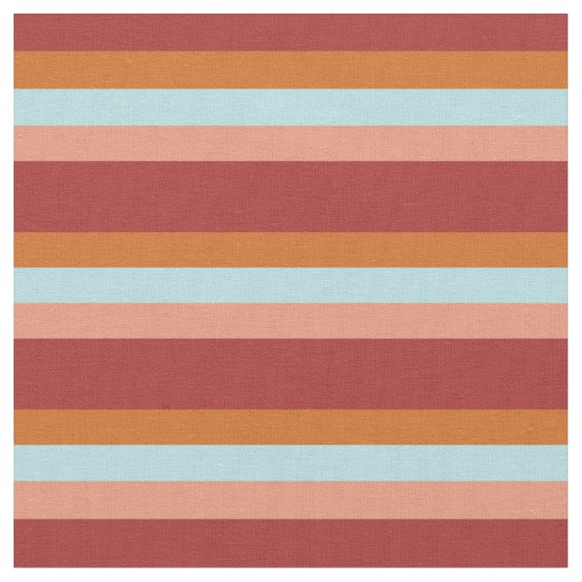 Tecido Castanho, Chocolate, Azul Pó e Linhas de Salmão Es (Detalhe)