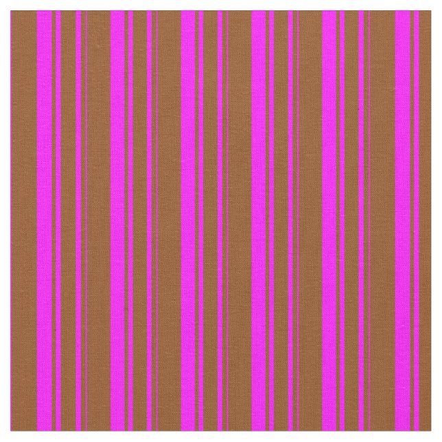 Tecido Castanho e Fuchsia Stripes (Detalhe)
