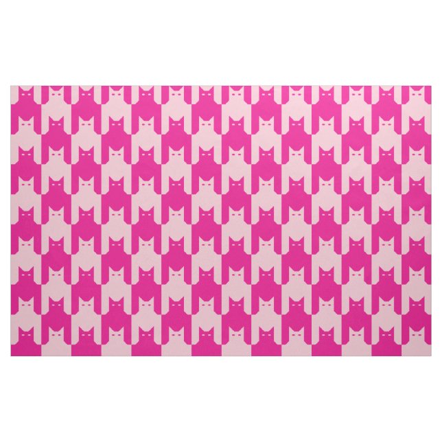 Tecido Catstooth cor-de-rosa (Fat Quarter)