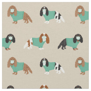 Tecido Cavaleiro Rei Charles Spaniel em bronzeado