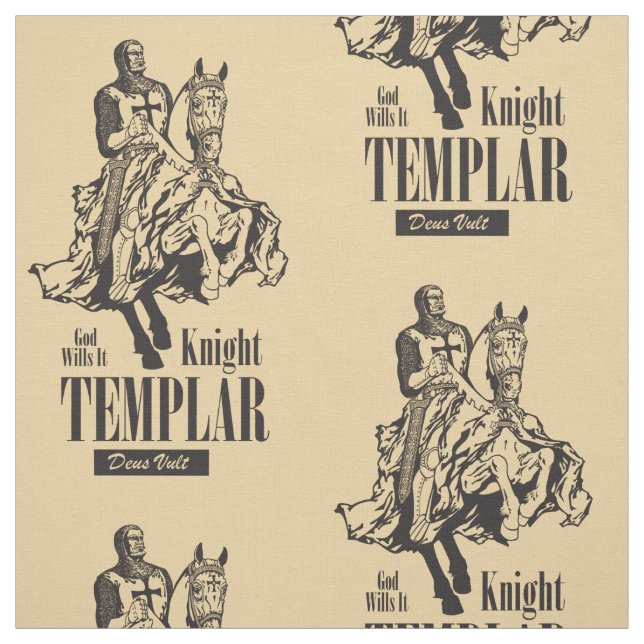 Tecido Cavaleiro Templário. Deus Vai. Deus Vult (Modelo)