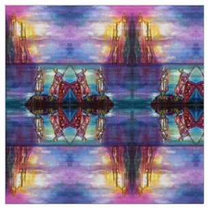 Tecido Cavaleiros medievais PENDRAGON,Lago Sunset,Fantasi