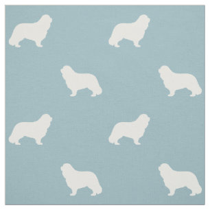 Tecido Cavalier King Charles Spaniel Dog Silhouettes