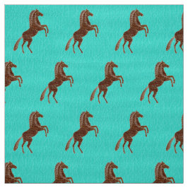 Tecido Cavalo de Partida em Turquesa Texturizada