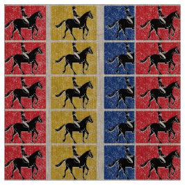 Tecido Cavalo Inglês e Cavaleiro