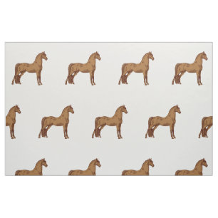 Tecido Cavalo Tennessee Walking Horse Aquarela Equestre
