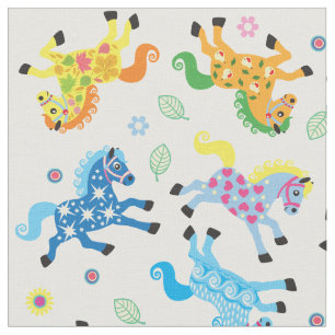 Tecido cavalos decorativos