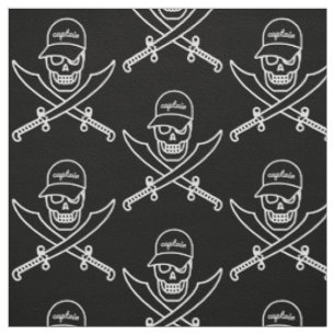 Tecido Caveira e espadas