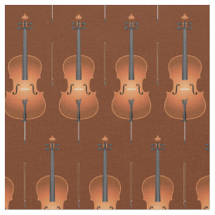 Tecido Cello Music Musical Room Decor Brown