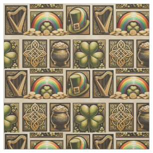 Tecido Celtic Treasures: Uma sinfonia de sorte irlandesa