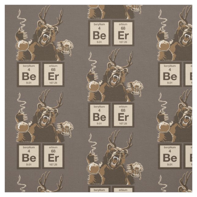 Tecido Cerveja descoberta urso da química (Modelo)