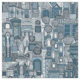 Tecido céu azul da cidade espacial