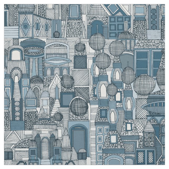 Tecido céu azul da cidade espacial (Modelo)