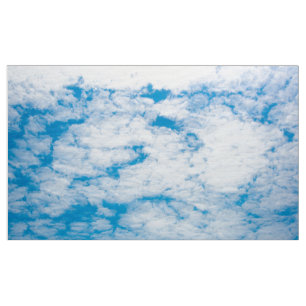 Tecido Céu azul das nuvens