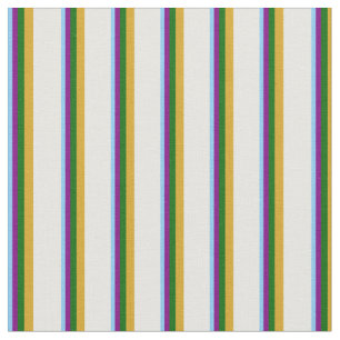 Tecido Céu Azul, Roxo, Verde, Goldenrod e Creme de Mint