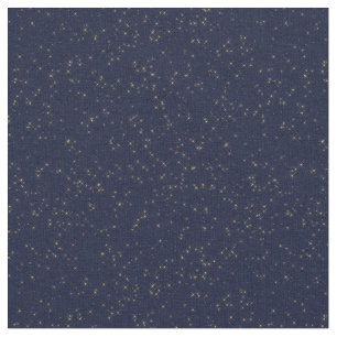 Tecido Céu nocturno estrelado amarelo