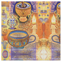 Tecido Chá e Velas de Leite