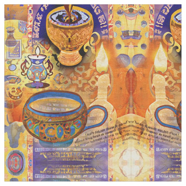 Tecido Chá e Velas de Leite (Detalhe)