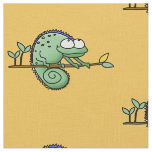Tecido Chameleon Cute Funny