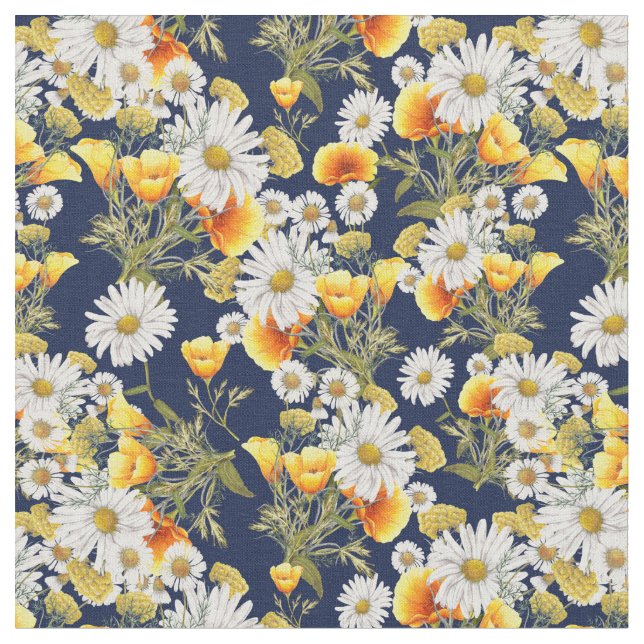 Tecido Chamomiles e papas (Detalhe)