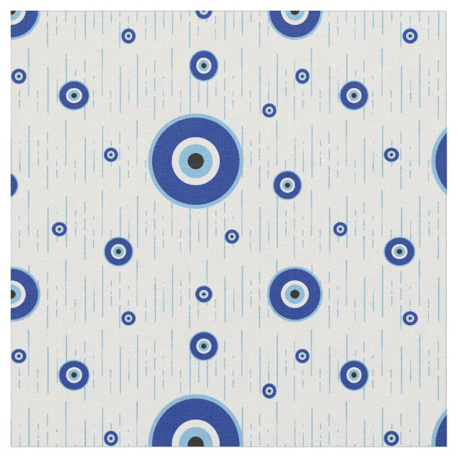 Tecido Charme de Olho Mau Azul Tradicional (Detalhe)