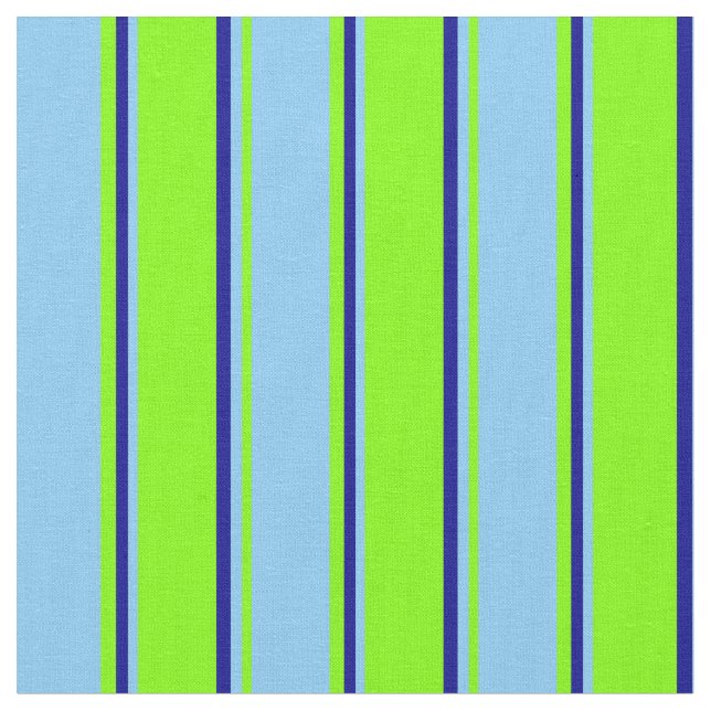Tecido Chartreuse, Azul Claro e Azul Escuro (Detalhe)